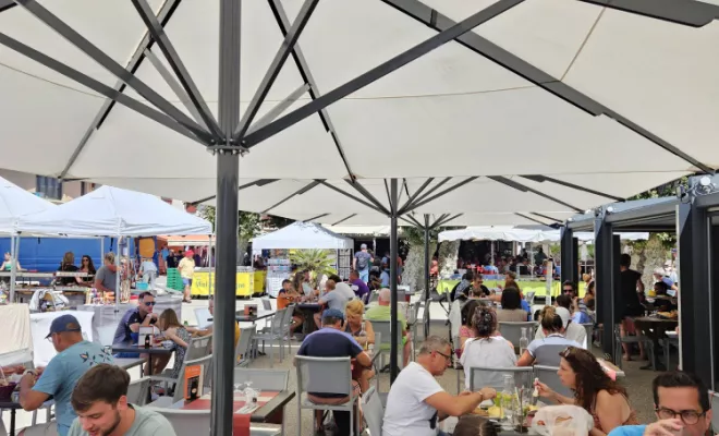 Installation de parasols, Bayonne, Caballero Stores